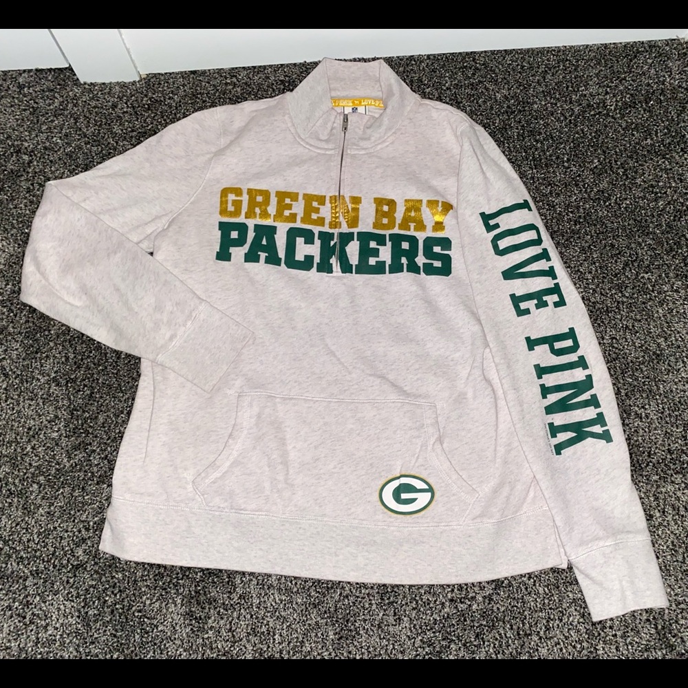 Pink Victoria’s Secret Green Bay Packers 1/3 Zip